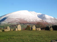 Blencathra and Castlerigg Stone Circle, snow